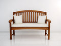 Gartenbank Holz 150 x 60 x 90 cm Braun Klassische Sitzbank mit Armlehnen für Garten Terrasse und Außenbereich