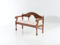 Gartenbank Holz 150x60x90 cm - Braun - Klassische Sitzbank mit gepolsterter Sitzfläche