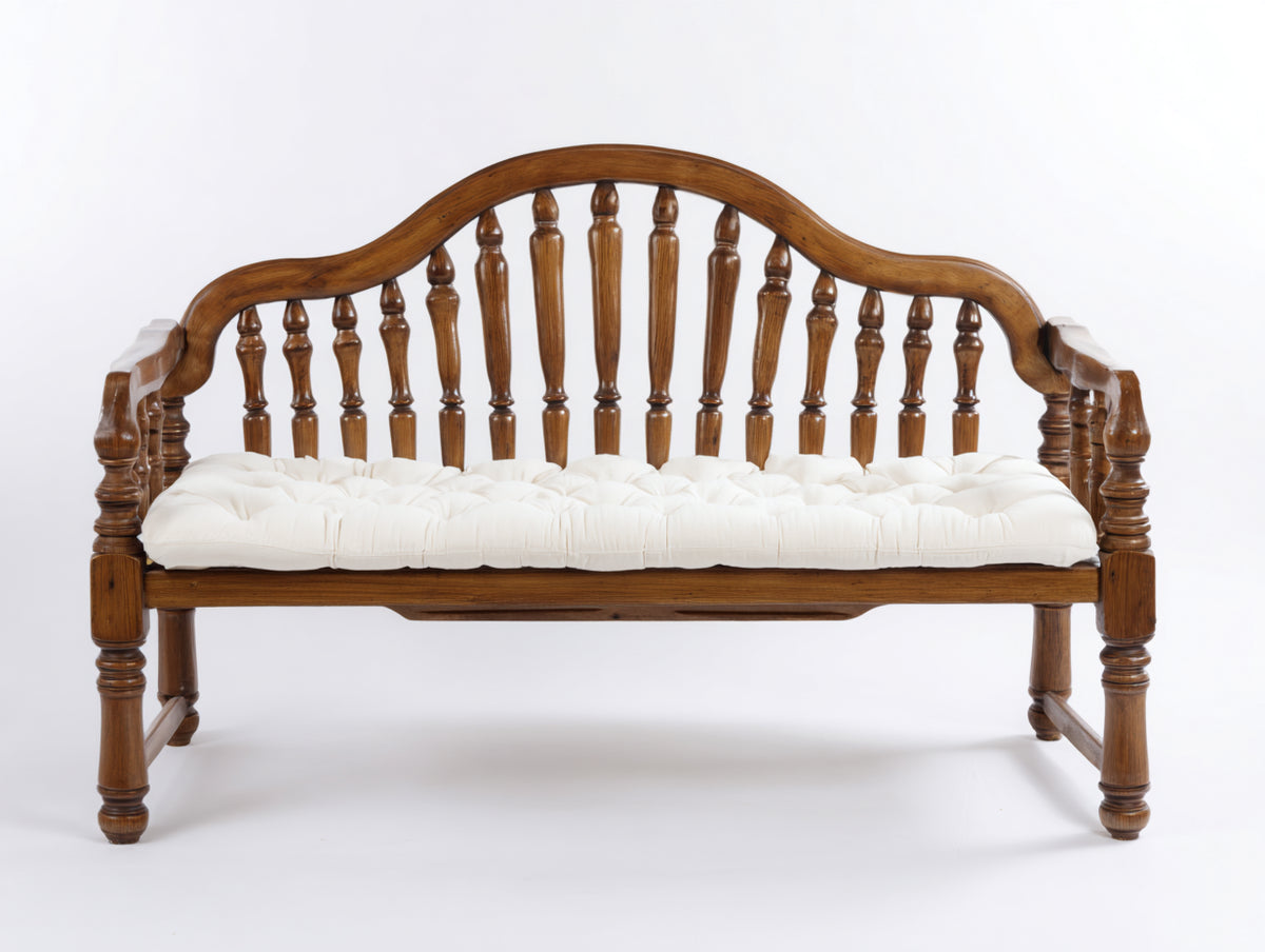 Gartenbank Holz 150 x 60 x 90 cm Braun Klassische Sitzbank mit Armlehnen für Garten Terrasse und Außenbereich