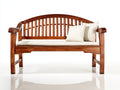 Gartenbank Holz 160x65x95 cm - Braun - Klassische Sitzbank mit gepolsterter Sitzfläche