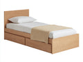 Einzelbett Holzwerkstoff 200 x 100 x 80 cm Naturfarben Modernes Bettgestell für Schlafzimmer