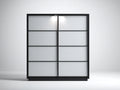 Kleiderschrank 180x60x200 cm - Metallrahmen in Schwarz - moderner Stauraumschrank mit Schiebetüren