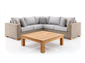 Gartensofa Polyrattan 260x260x75 cm - Grau - Modernes Ecksofa mit geflochtener Oberfläche und Couchtisch